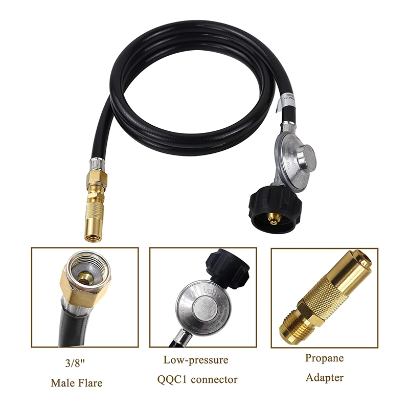 Adaptador de manguera de propano QCC de 5 pies con regulador para Blackstone