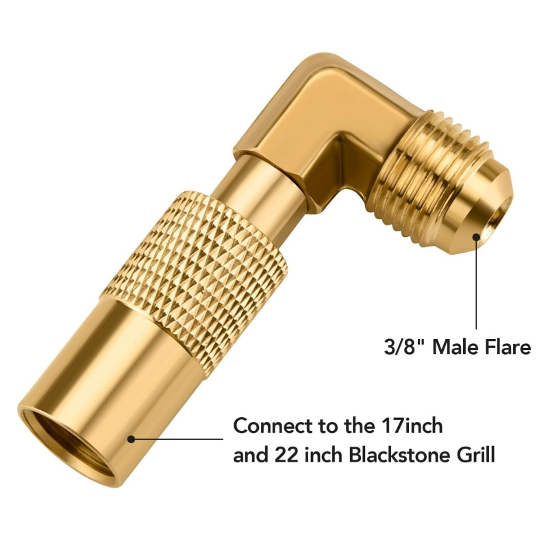 Adaptador de codo de propano macho de 3/8' para Blackstone