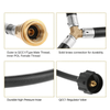 Manguera adaptadora de tanque de propano QCC con divisor en Y de 2 vías con manómetro