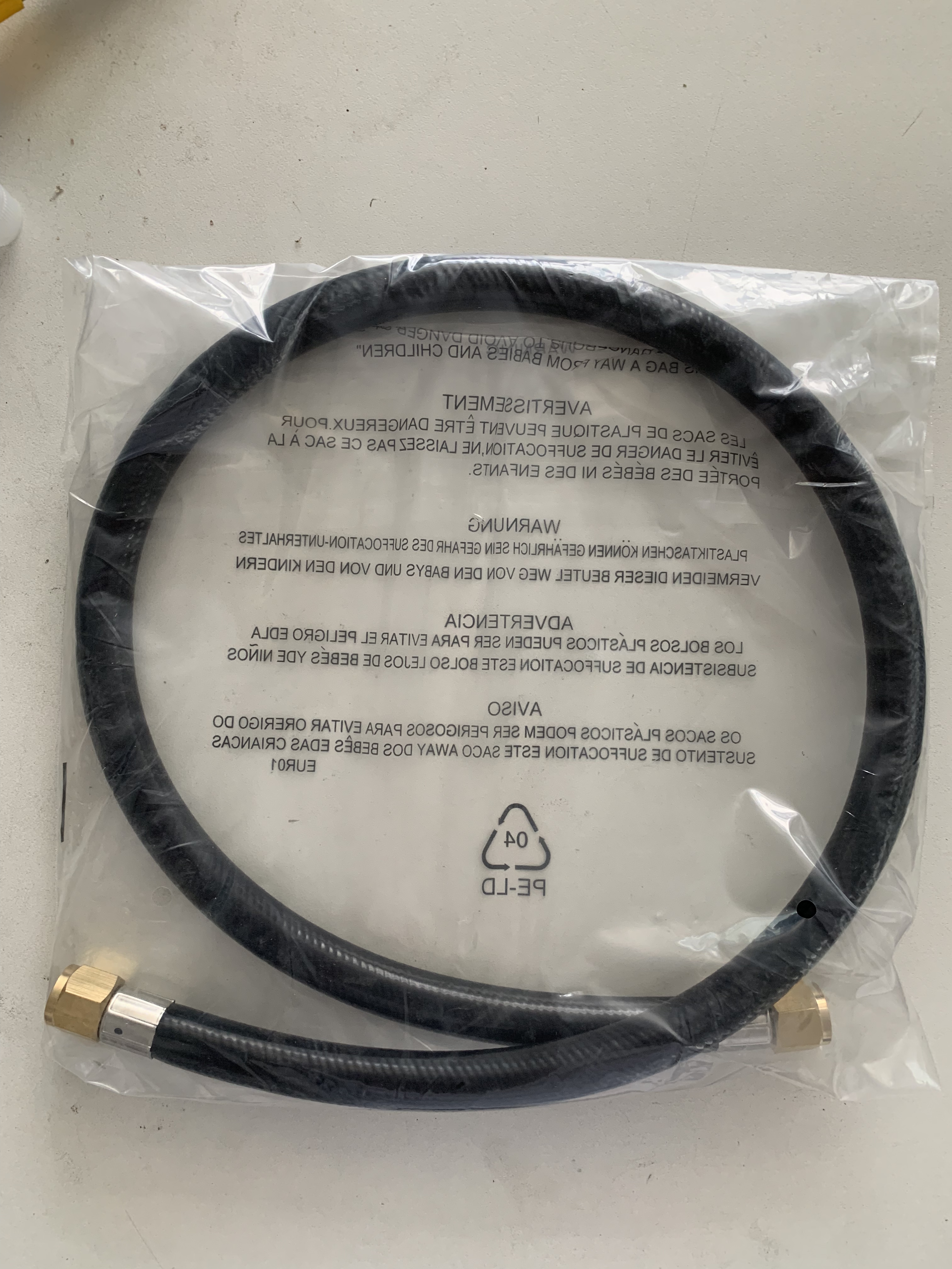 Conjunto de manguera de propano de 3/8 ″ de diámetro interior para vehículos recreativos y parrillas de gas