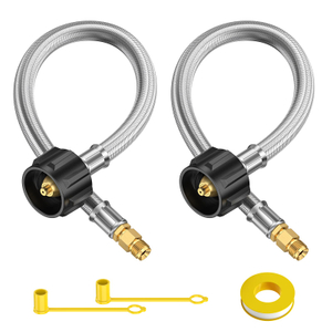 1/4 'Manguera de cola de apoda de propano de brote masculino para regulador de 2 escasez
