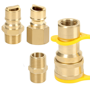 1/2 'Brass LP Gas Quick Connect Connect Desconecte Connector Kit