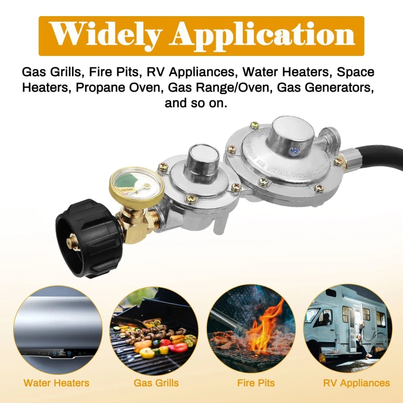 Regulador de propano de dos etapas de amplia aplicaci&oacute;n 