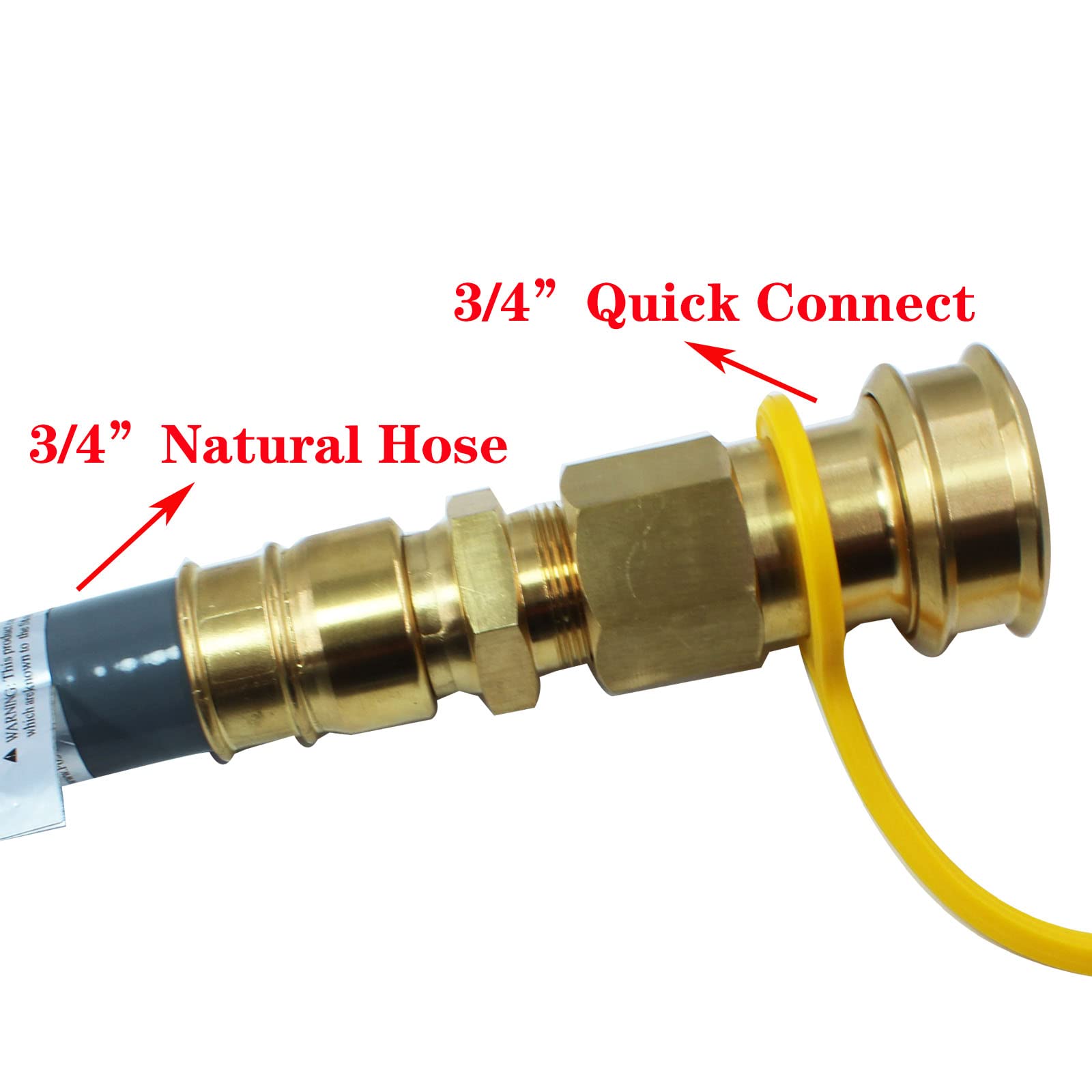 3/4 'Brass CONECTURA RÁPIDA CONVERTO PARA SUMINISTRO DE GAS NATURAL DE LA TUBO