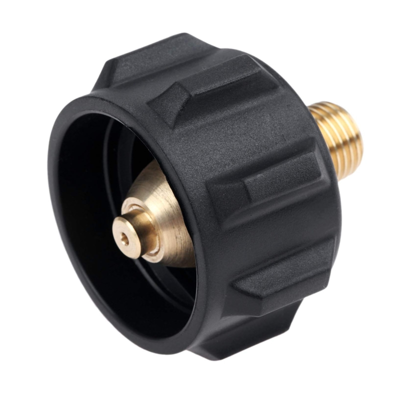 Adaptador de recarga de tanque de propano, válvula reguladora QCC 1/4' macho