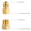 POL con adaptador para tanque de propano con volante, 1/4 macho NPT