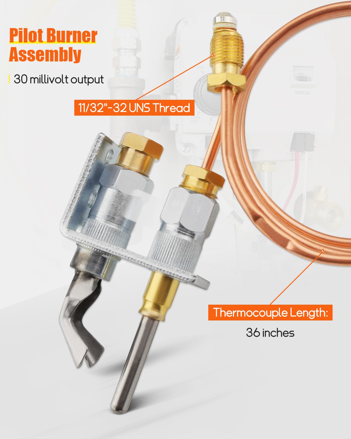 Q314A4586 Quemador piloto con termopar para hornos de gas