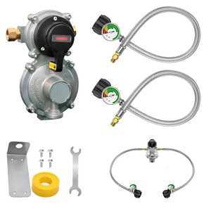 RV Regulador de gas de propano de 2 etapas RV con dos mangueras