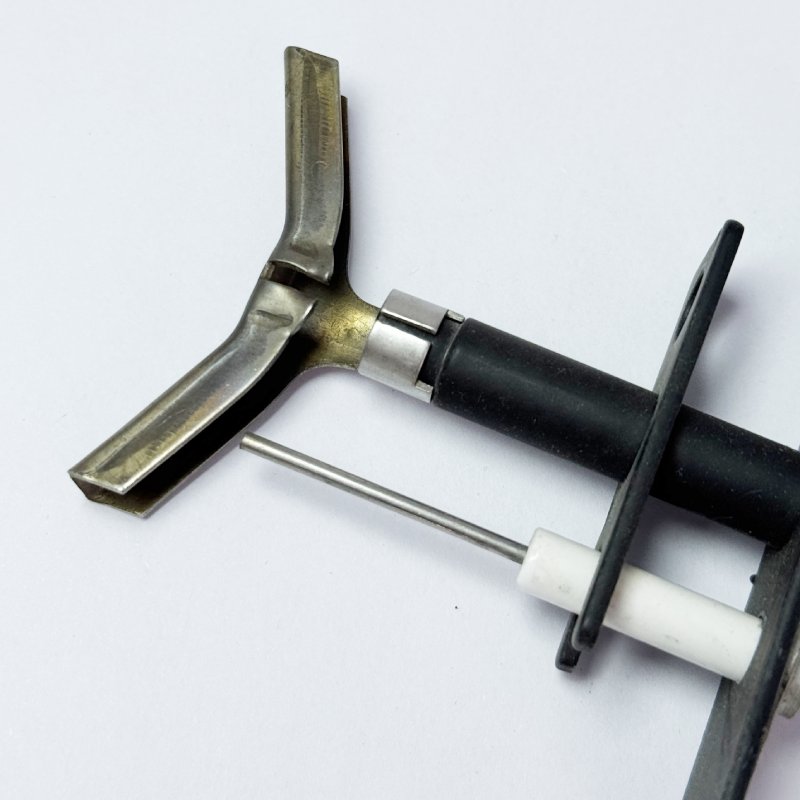 Cabeza de quemador en forma de Y con un pin de encendido para electrodomésticos