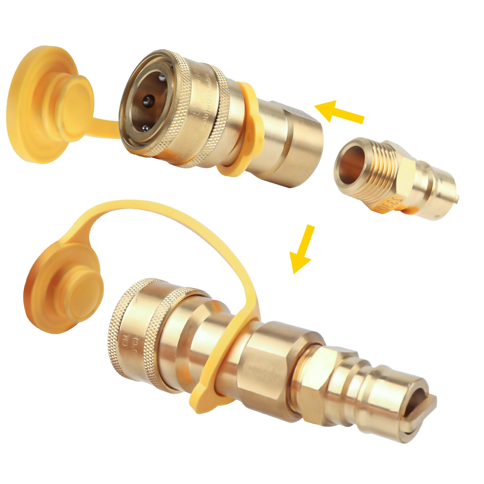 1/2 'Kit de adaptador de conexión rápida de gas natural para manguera de propano 