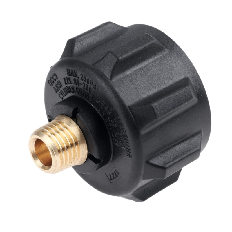 Adaptador de recarga de tanque de propano, válvula reguladora QCC 1/4' macho