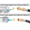  Manguera de propano QCC de 6 pies con regulador para Blackstone 17 ″ 22 ″