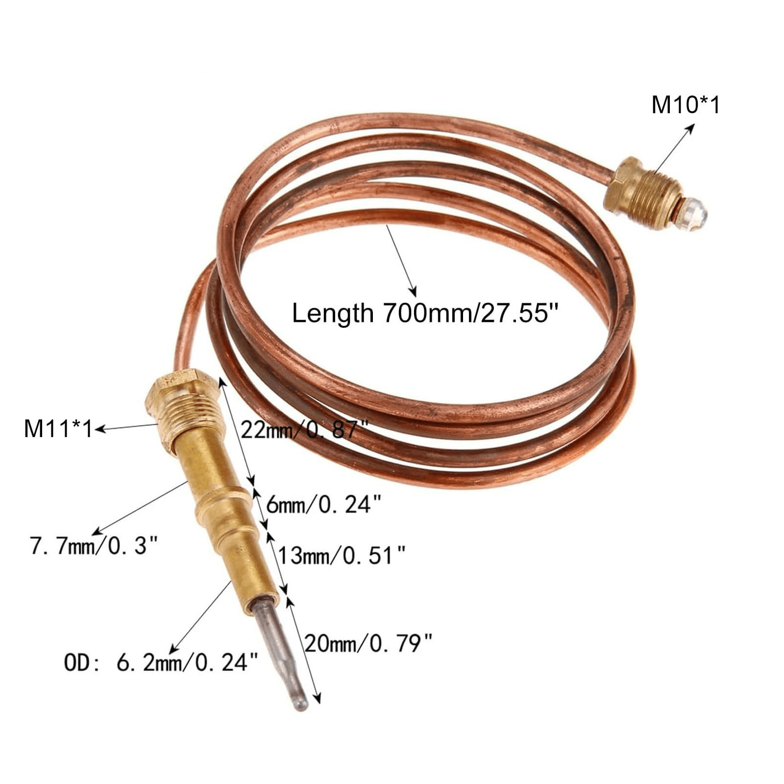 Falla de la llama de termopar de gas universal de 700 mm para Firepit