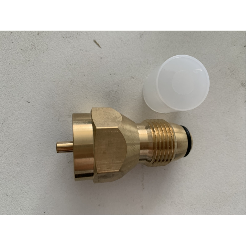 Adaptador de recarga de propano de cilindro de latón POL de 1 libra para estufa de gas