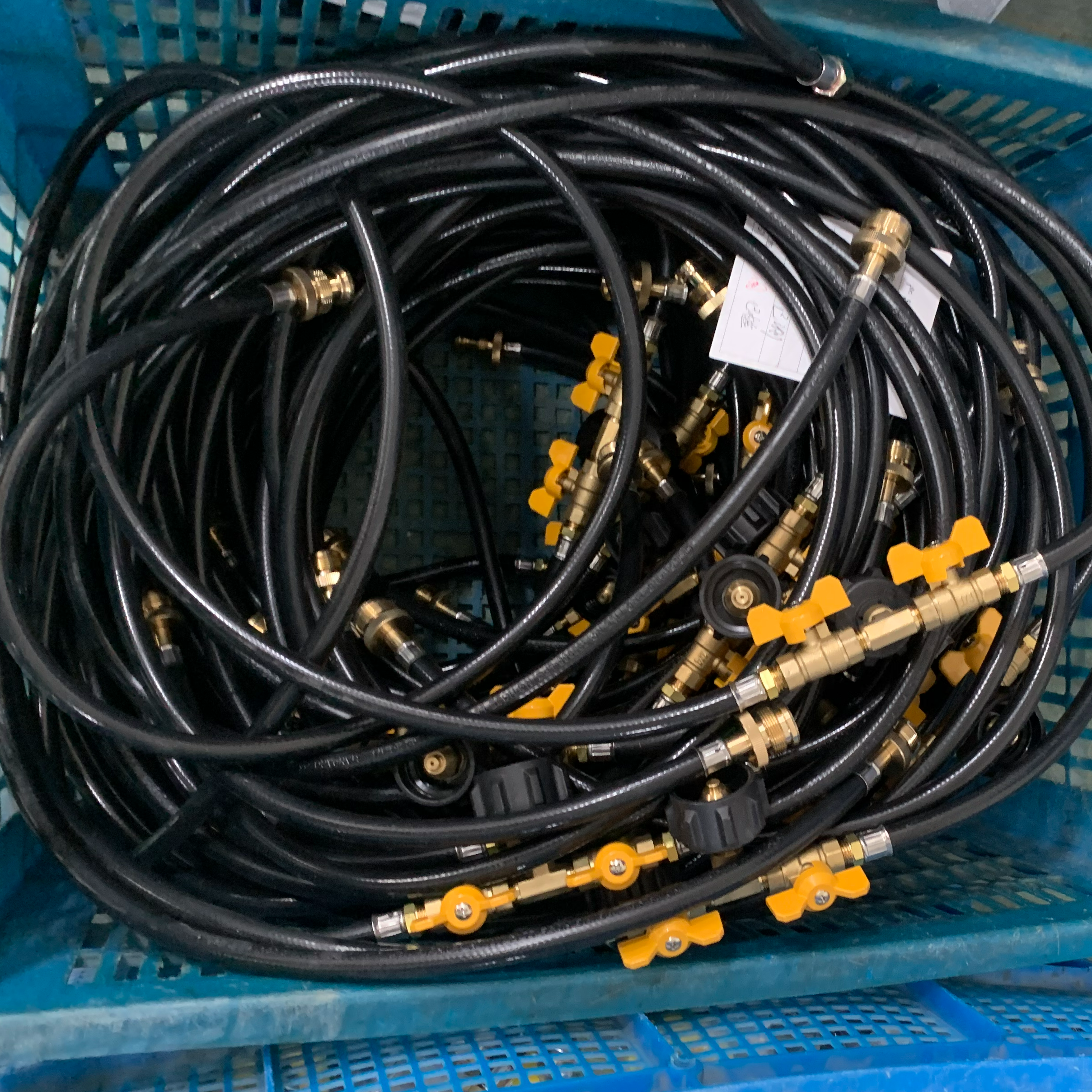 Adaptador de manguera convertidor de tanque de propano con divisor en Y de 2 vías
