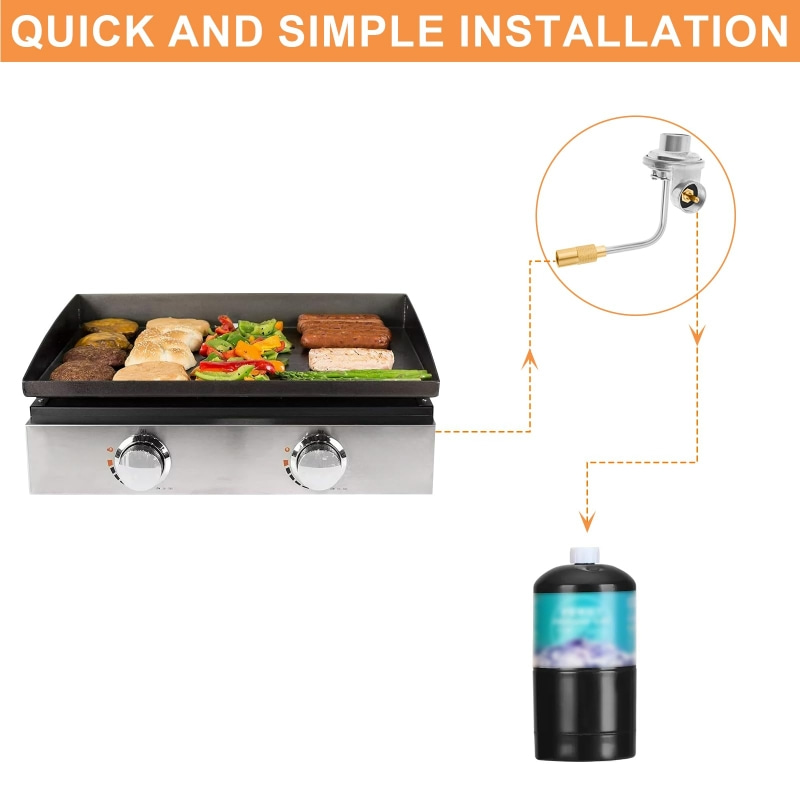 Manguera adaptadora de propano de 6 pies con v&aacute;lvula reguladora Blackstone (9)