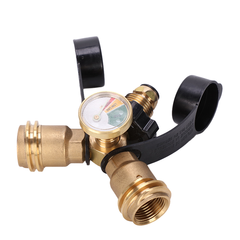 Adaptador divisor POL Y con man&oacute;metro