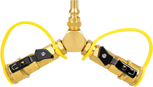 Y-brote-brote 1/4 'RV Conecte rápido con válvula de cierre